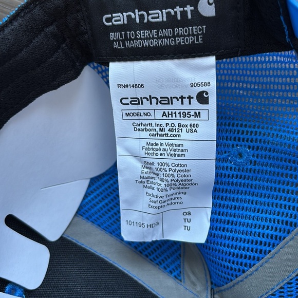 Carhartt Force Sweatband,Canvas & mesh panel, embroidered logo, snap back cap - Picture 10 of 10